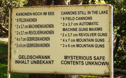 im See versenkte die deutsche Schutztruppe  Waffen und Munition um sie dem Gegner nicht zu überlassen